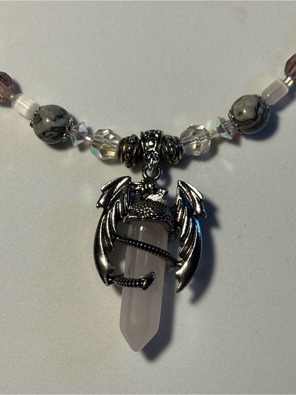 “Moonlight Ember”-Dragon Pendant Necklace - Picture 5 of 12